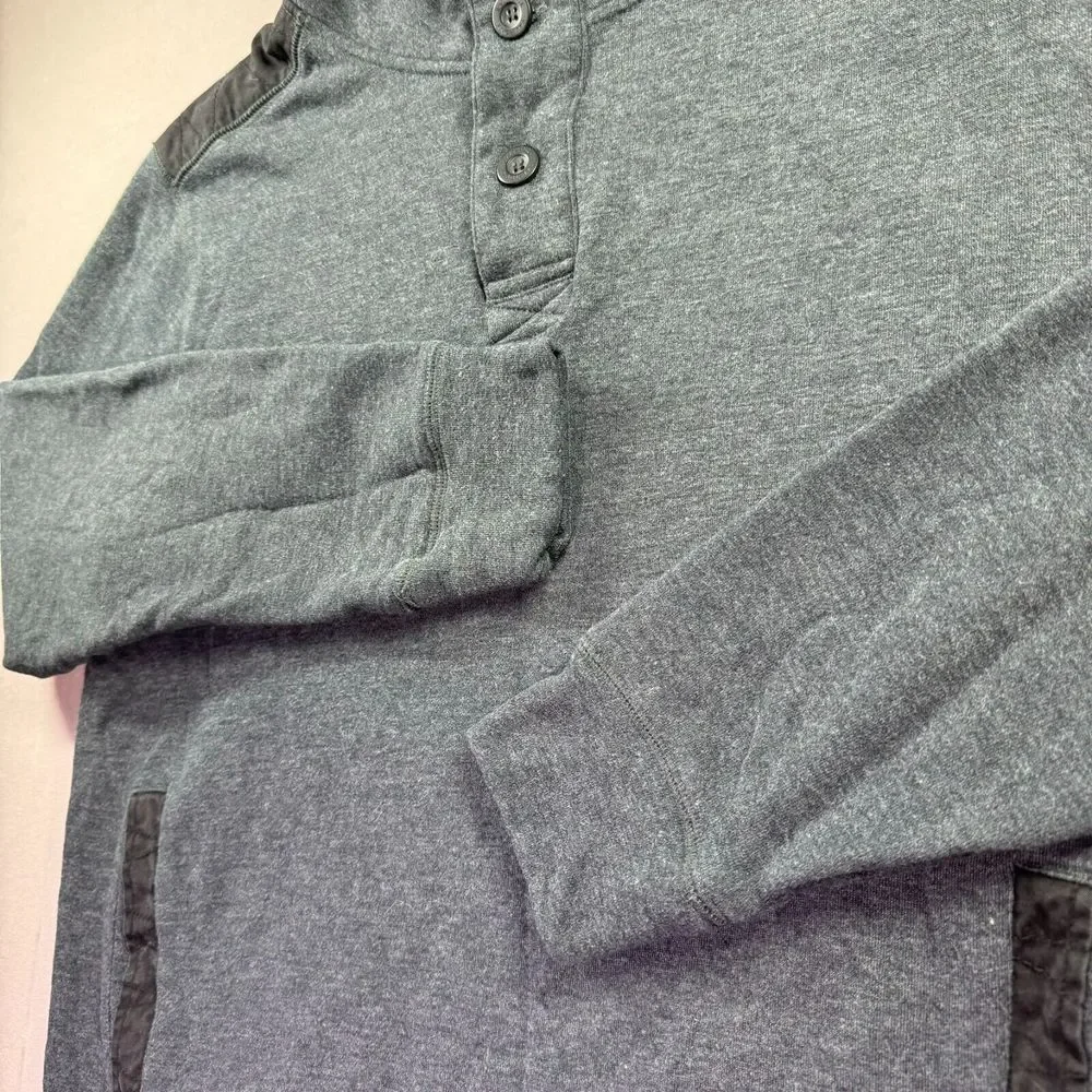 Saltrock 1988 Sweater Mens Large Button Neck 1/4 Gray Cozy Streetwear Gorpcore‎